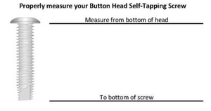 Torx T/R - Button Head Self-Tapping Screw T27, Various Sizes